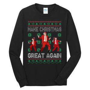 Make Christmas Great Again Santa Trump Dance Ugly Sweater Tall Long Sleeve T-Shirt