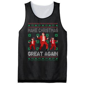 Make Christmas Great Again Santa Trump Dance Ugly Sweater Mesh Reversible Basketball Jersey Tank