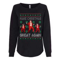 Make Christmas Great Again Santa Trump Dance Ugly Sweater Womens California Wash Sweatshirt