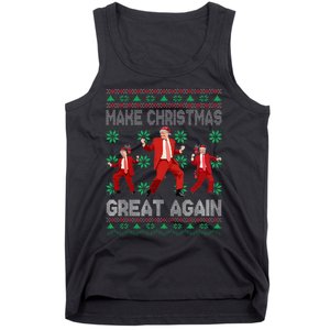 Make Christmas Great Again Santa Trump Dance Ugly Sweater Tank Top