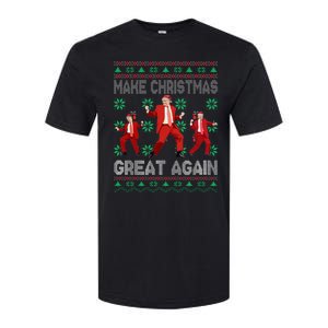 Make Christmas Great Again Santa Trump Dance Ugly Sweater Softstyle CVC T-Shirt