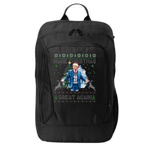 Make Christmas Great Again Ugly Sweaters Trump 4547 (Back) City Backpack