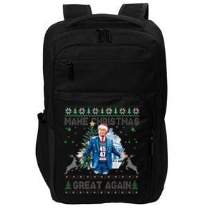 Make Christmas Great Again Ugly Sweaters Trump 4547 (Back) Impact Tech Backpack