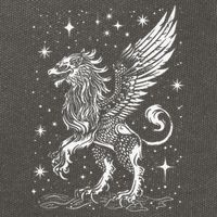 Mystical Creepy Gryphon Greek Mythical Creature Cotton Canvas Backpack