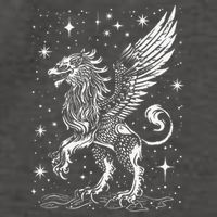 Mystical Creepy Gryphon Greek Mythical Creature Vector Backpack