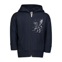 Mystical Creepy Gryphon Greek Mythical Creature Toddler Zip Fleece Hoodie