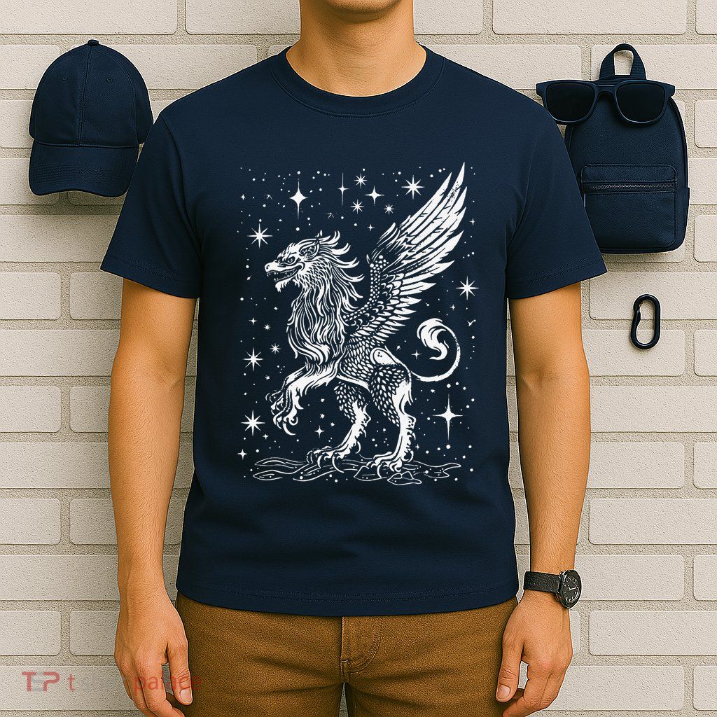 Mystical Creepy Gryphon Greek Mythical Creature T-Shirt