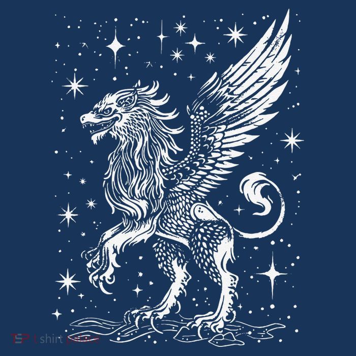 Mystical Creepy Gryphon Greek Mythical Creature T-Shirt