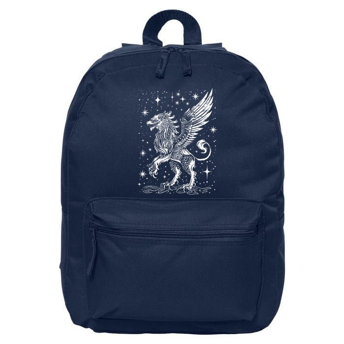 Mystical Creepy Gryphon Greek Mythical Creature 16 in Basic Backpack