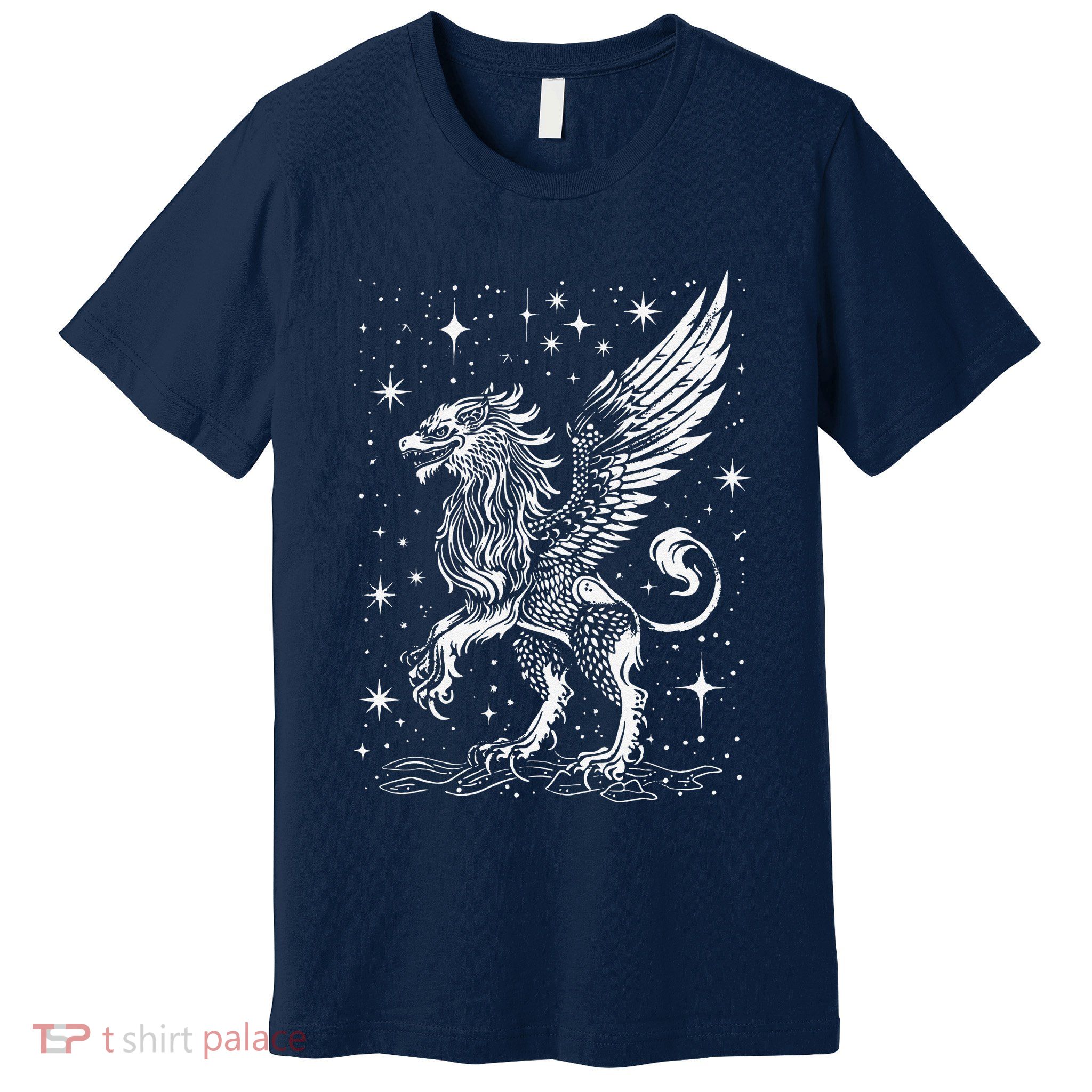 Mystical Creepy Gryphon Greek Mythical Creature Premium T-Shirt