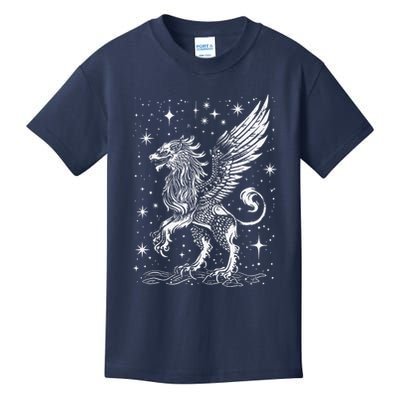 Mystical Creepy Gryphon Greek Mythical Creature Kids T-Shirt