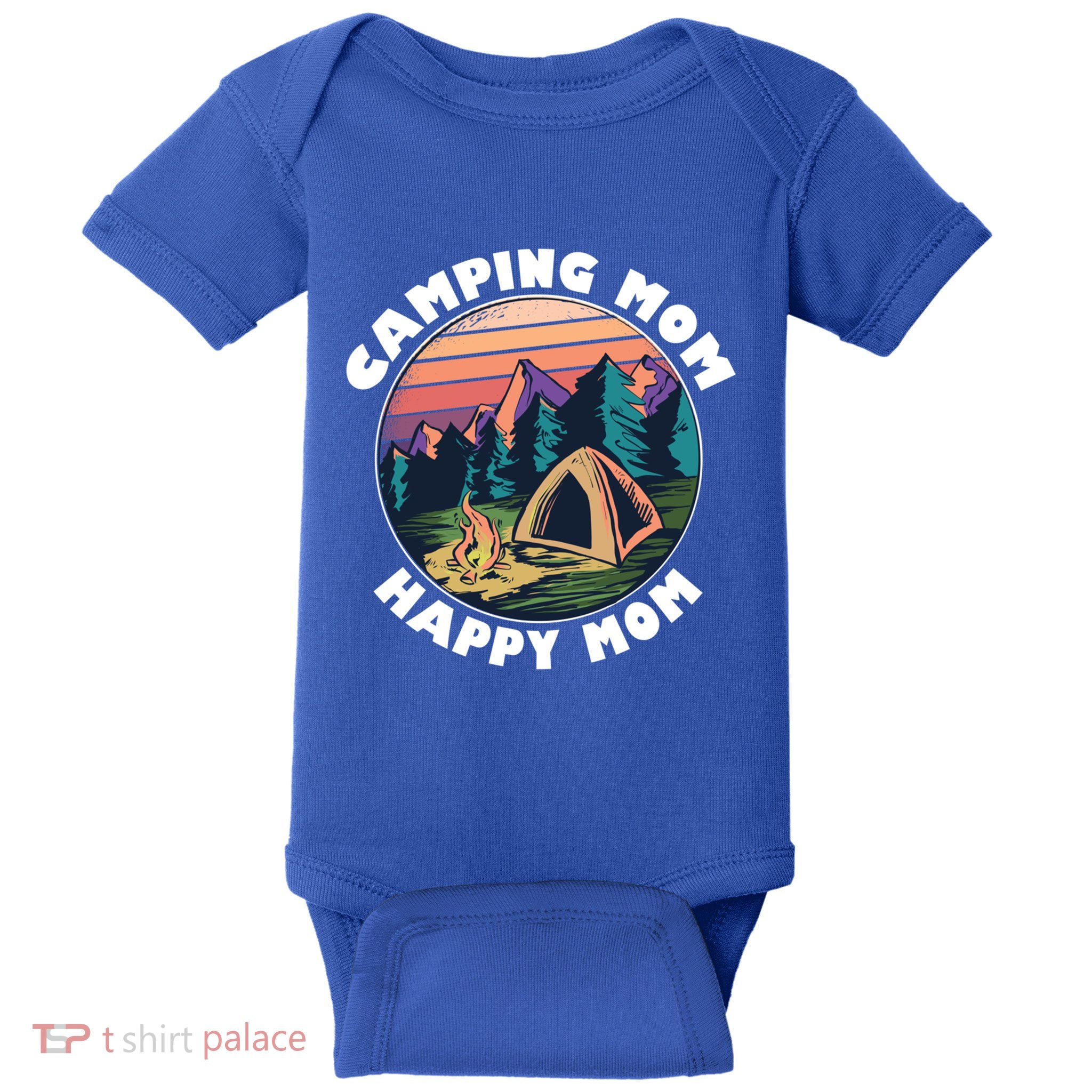 Mom Camping Gift Happy Camping Mom Camper Gift Mother Meaningful Gift Baby Bodysuit