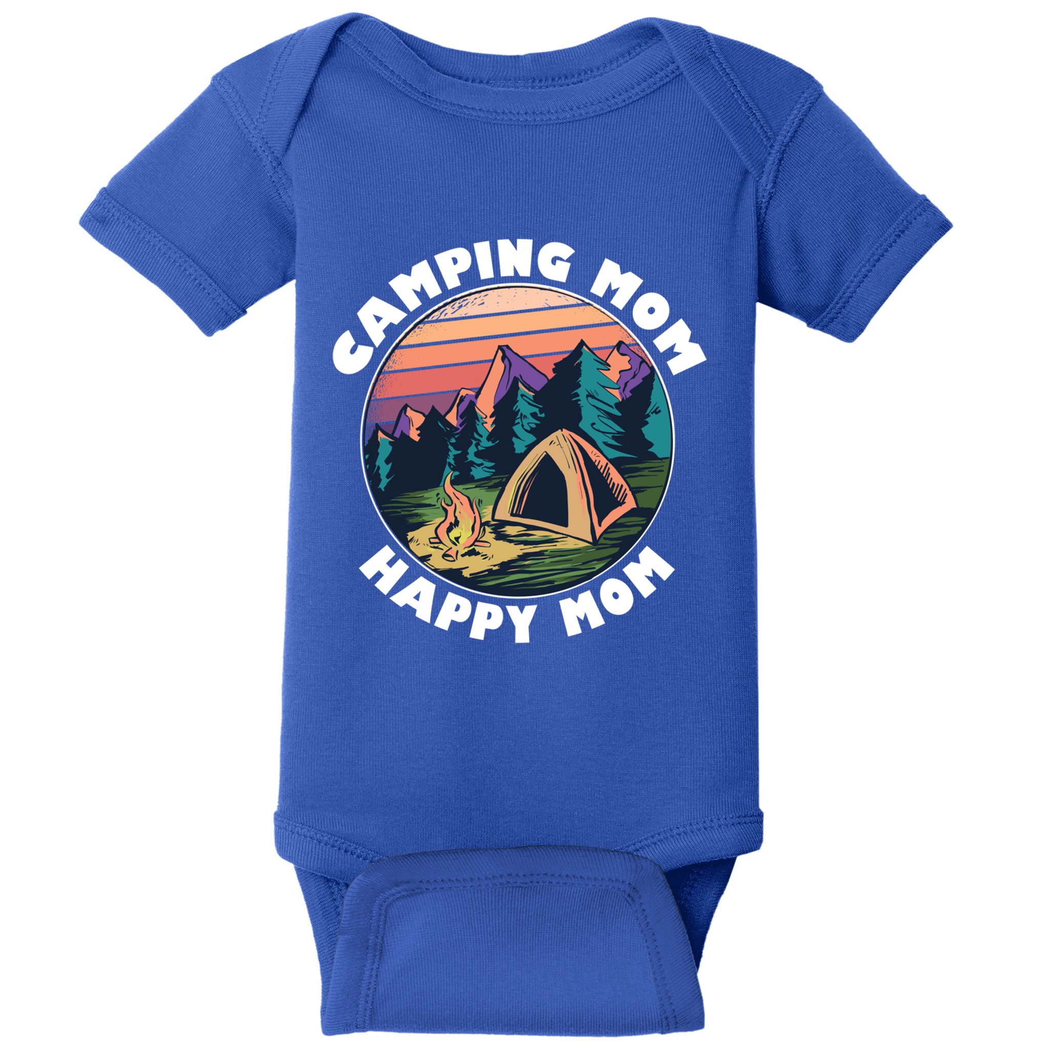 Mom Camping Gift Happy Camping Mom Camper Gift Mother Meaningful Gift Baby Bodysuit