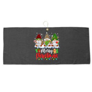 MERRY CHRISTMAS GNOMES XMAS MATCHING FAMILY Large Microfiber Waffle Golf Towel