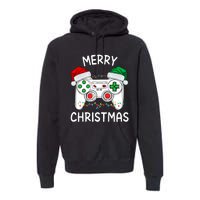 Merry Christmas Gamer Video Gaming Controller Santa Hat Xmas Tank Top Premium Hoodie