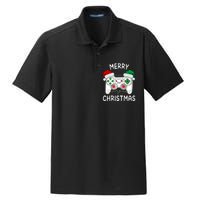 Merry Christmas Gamer Video Gaming Controller Santa Hat Xmas Tank Top Dry Zone Grid Polo