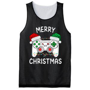 Merry Christmas Gamer Video Gaming Controller Santa Hat Xmas Tank Top Mesh Reversible Basketball Jersey Tank