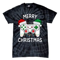 Merry Christmas Gamer Video Gaming Controller Santa Hat Xmas Tank Top Tie-Dye T-Shirt