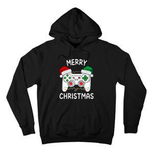 Merry Christmas Gamer Video Gaming Controller Santa Hat Xmas Tank Top Tall Hoodie