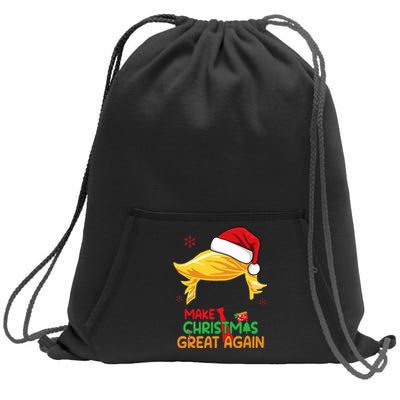 Make Christmas Great Again Funny Trump Christmas Sweatshirt Cinch Pack Bag