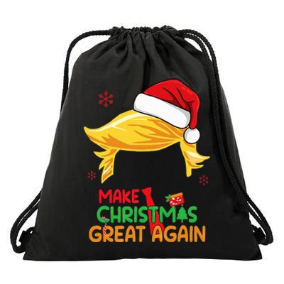 Make Christmas Great Again Funny Trump Christmas Drawstring Bag