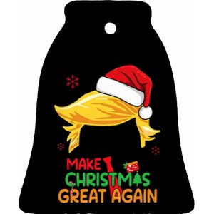 Make Christmas Great Again Funny Trump Christmas Ceramic Bell Ornament