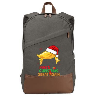 Make Christmas Great Again Funny Trump Christmas Cotton Canvas Backpack