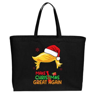 Make Christmas Great Again Funny Trump Christmas Cotton Canvas Jumbo Tote