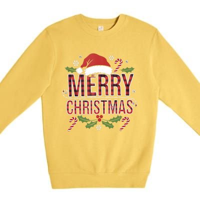 Merry Christmas Gifts Lights Red Santa Hat For Tank Top Premium Crewneck Sweatshirt