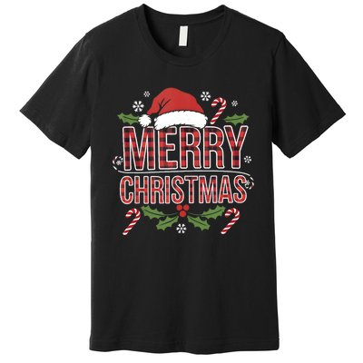 Merry Christmas Gifts Lights Red Santa Hat For Tank Top Premium T-Shirt