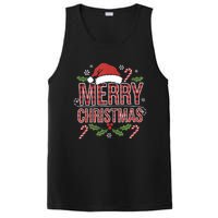 Merry Christmas Gifts Lights Red Santa Hat For Tank Top PosiCharge Competitor Tank