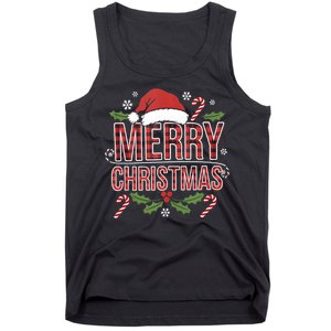 Merry Christmas Gifts Lights Red Santa Hat For Tank Top Tank Top