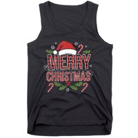 Merry Christmas Gifts Lights Red Santa Hat For Tank Top Tank Top