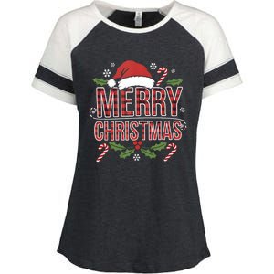 Merry Christmas Gifts Lights Red Santa Hat For Tank Top Enza Ladies Jersey Colorblock Tee