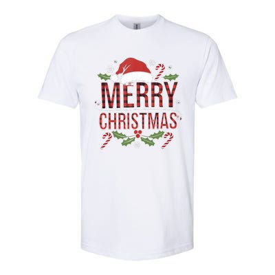 Merry Christmas Gifts Lights Red Santa Hat For Tank Top Softstyle CVC T-Shirt