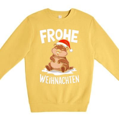 Merry Christmas Groundhog Frohe Weihnachten Tank Top Premium Crewneck Sweatshirt