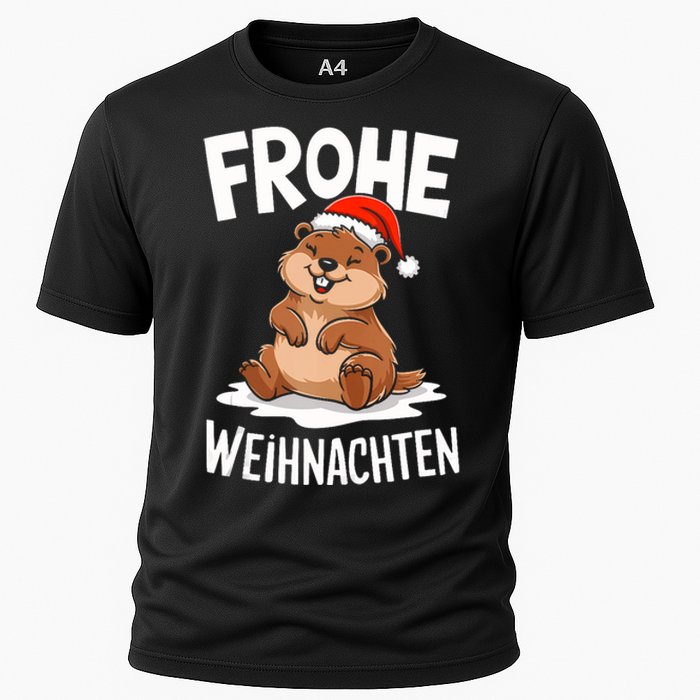 Merry Christmas Groundhog Frohe Weihnachten Tank Top Cooling Performance Crew T-Shirt