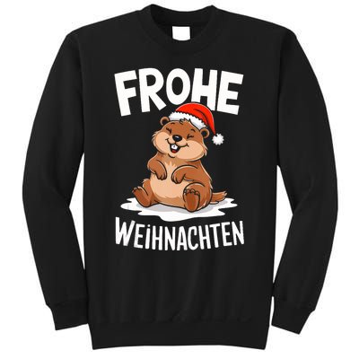 Merry Christmas Groundhog Frohe Weihnachten Tank Top Sweatshirt