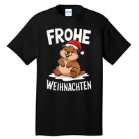 Merry Christmas Groundhog Frohe Weihnachten Tank Top Tall T-Shirt