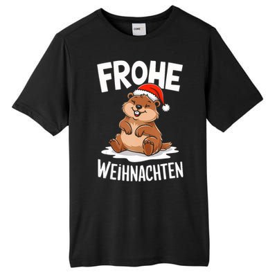 Merry Christmas Groundhog Frohe Weihnachten Tank Top Tall Fusion ChromaSoft Performance T-Shirt