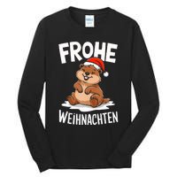 Merry Christmas Groundhog Frohe Weihnachten Tank Top Tall Long Sleeve T-Shirt