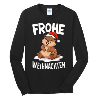 Merry Christmas Groundhog Frohe Weihnachten Tank Top Tall Long Sleeve T-Shirt