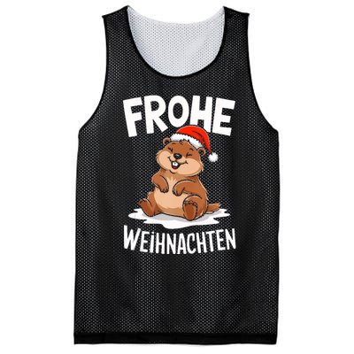 Merry Christmas Groundhog Frohe Weihnachten Tank Top Mesh Reversible Basketball Jersey Tank