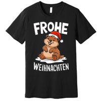 Merry Christmas Groundhog Frohe Weihnachten Tank Top Premium T-Shirt