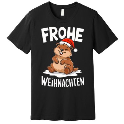 Merry Christmas Groundhog Frohe Weihnachten Tank Top Premium T-Shirt