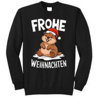 Merry Christmas Groundhog Frohe Weihnachten Tank Top Tall Sweatshirt