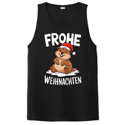 Merry Christmas Groundhog Frohe Weihnachten Tank Top PosiCharge Competitor Tank