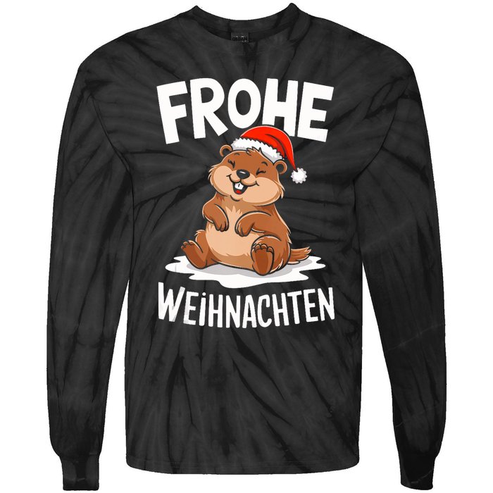 Merry Christmas Groundhog Frohe Weihnachten Tank Top Tie-Dye Long Sleeve Shirt