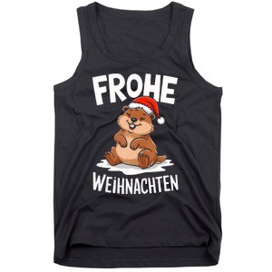 Merry Christmas Groundhog Frohe Weihnachten Tank Top Tank Top