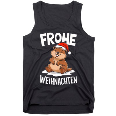 Merry Christmas Groundhog Frohe Weihnachten Tank Top Tank Top